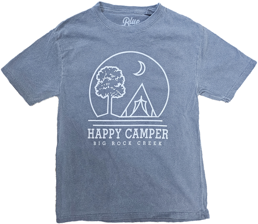youth short sleeve t happy camper - navy