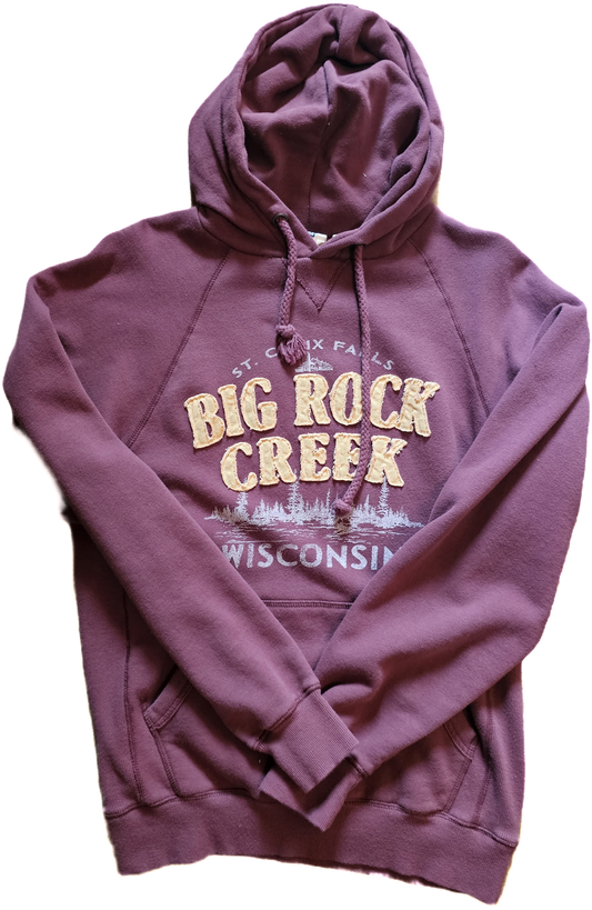 Big Rock Creek Applique Hoodie - Maroon with Gold